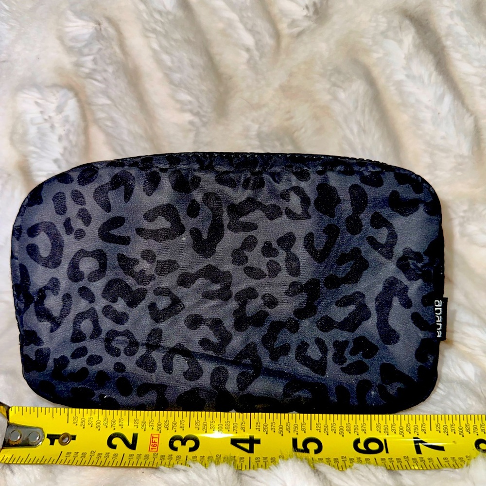 Black Leopard Print Belt Pouch